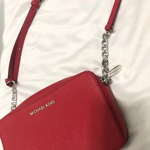 Red Micheal Kors Chain Bag